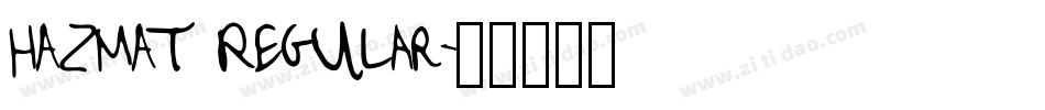 HAZMAT Regular字体转换